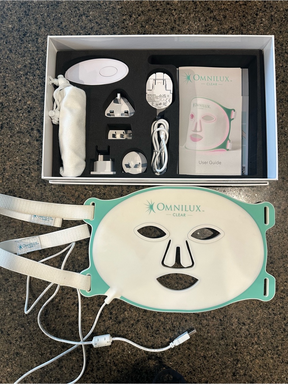 Omnilux Clear LED Facial Mask - Mint/White Women’s Skincare Mask